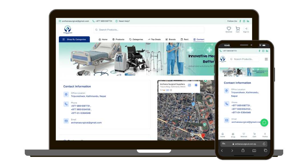 Archana Suppliers - Dynamic Website project showcase