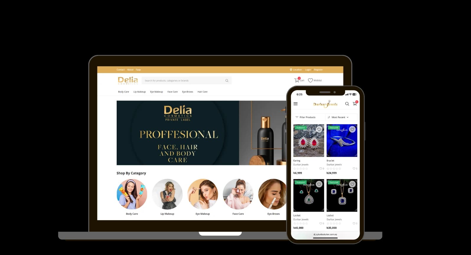 Delia Cosmetic Nepal - Ecommerce with Billing System project showcase