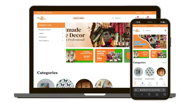 Handicraft - Ecommerce Website project showcase