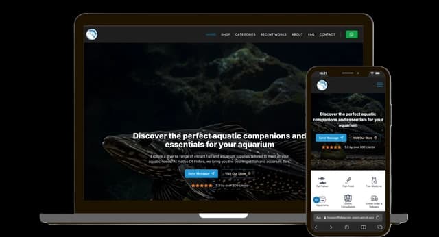 House of Fishes - Dynamic Website project showcase