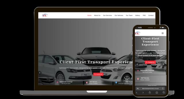 KCTransport - Dynamic Website project showcase