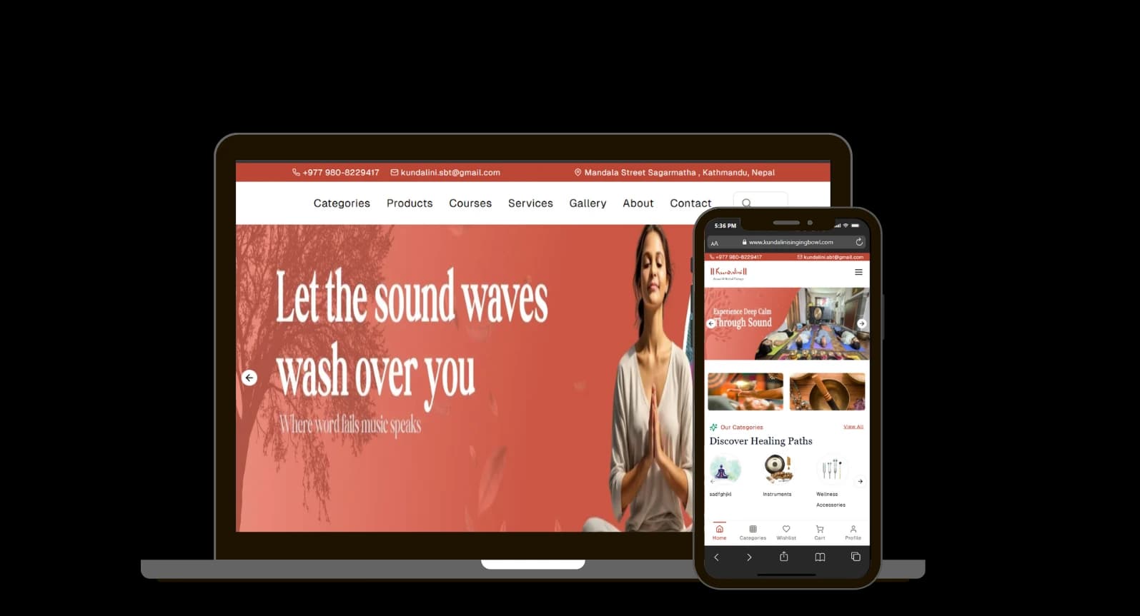Kundali Singing Bowl - Ecommerce Website project showcase