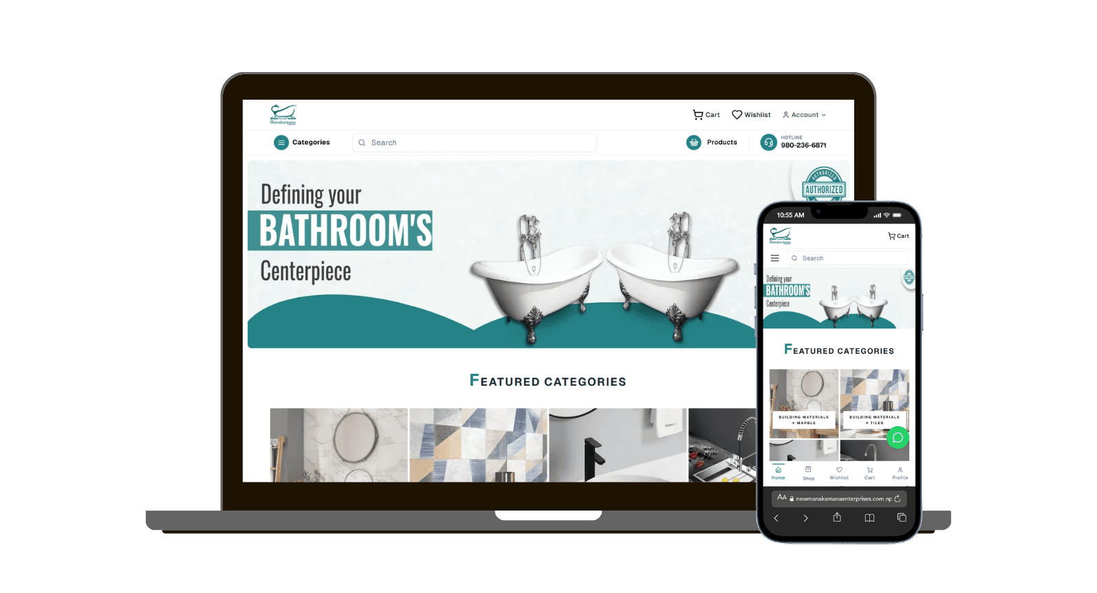 Manakamana - Ecommerce Website project showcase