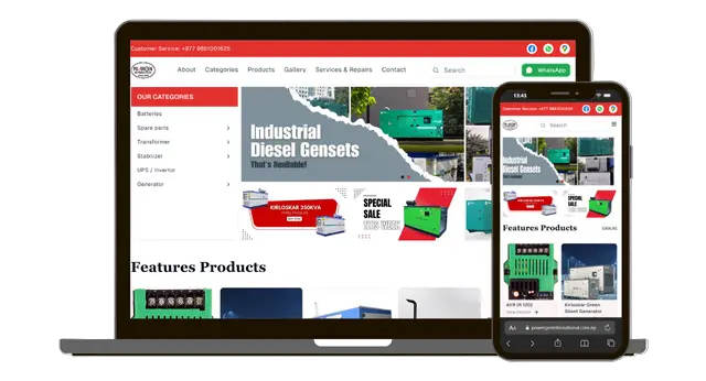 Powergen International - Dynamic Website project showcase