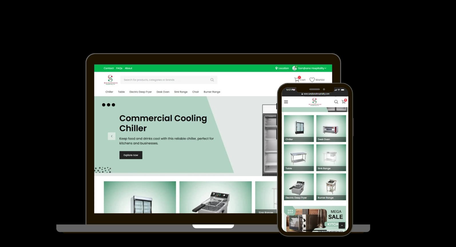 Samjhana Hospitality - Ecommerce Website project showcase
