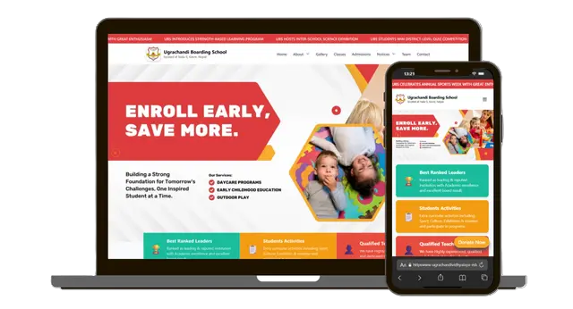 Ugrachandi Boarding School - School Website project showcase